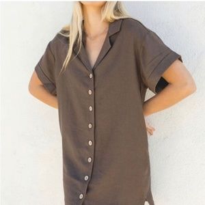 Solai the label linen valley dress